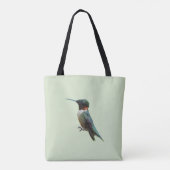 Fotografie met ruby-Throated Hummingbird Tote Bag (Achterkant)
