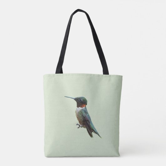 Fotografie met ruby-Throated Hummingbird Tote Bag (Achterkant)