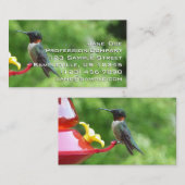 Fotografie met ruby-Throated Hummingbird Visitekaartje (Voorkant / Achterkant)