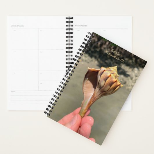 Fotografie met Whelk-schelp Aangepaste Planner (Display)