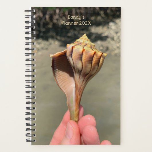 Fotografie met Whelk-schelp Aangepaste Planner (Voorkant)
