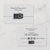 Fotografie met zwarte en witte camera visitekaartje (Voorkant / Achterkant)
