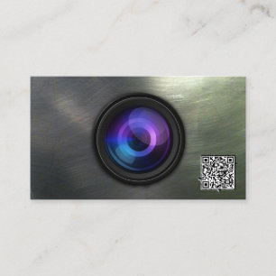 Fotografie Metalen camera QR-code Visitekaartje
