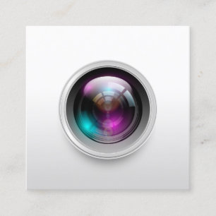 Fotografie minimalistische camera Lens fotograaf Vierkante Visitekaartje