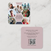 Fotografie Modern Honeycomb Vierkante Visitekaartje (Voorkant / Achterkant)