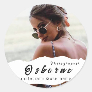 Fotografie Modern Minimaal Eenvoudig Foto Klassiek Ronde Sticker