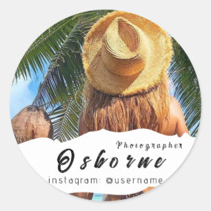 Fotografie Modern Minimaal Eenvoudige Foto Ronde Sticker
