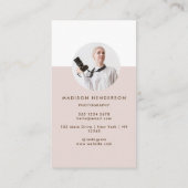 Fotografie Modern minimalistische, stijlvolle foto Visitekaartje (Achterkant)