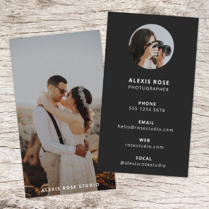 Fotografie Modern minimalistische, stijlvolle zwar Visitekaartje