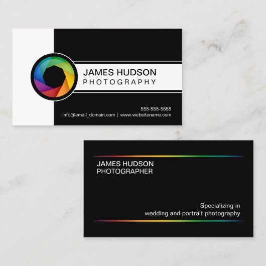 Fotografie Modern Shutter Visitekaartje (Voorkant / Achterkant)