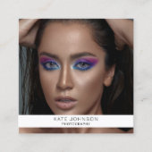 Fotografie Moderne foto QR Code Fotograaf Vierkante Visitekaartje (Voorkant)