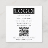 Fotografie Moderne foto QR Code Fotograaf Vierkante Visitekaartje (Achterkant)