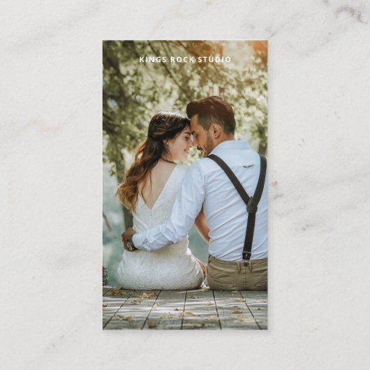 Fotografie Moderne Minimale Eenvoudige Foto Visitekaartje (Achterkant)