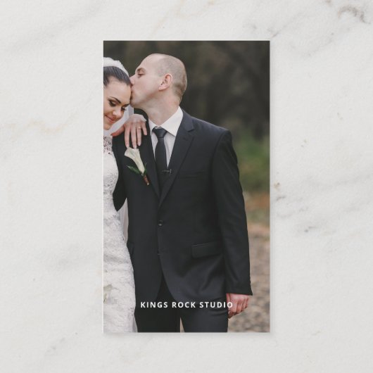 Fotografie Moderne Minimale Eenvoudige Foto Visitekaartje (Achterkant)