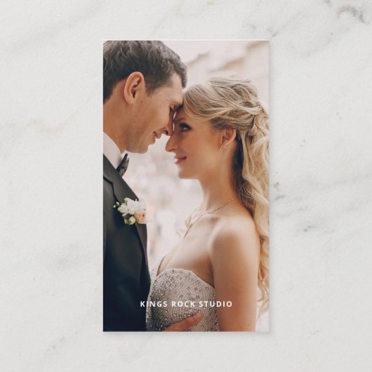 Fotografie Moderne Minimale Eenvoudige Foto Visitekaartje (Achterkant)