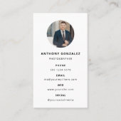 Fotografie Moderne Minimale Eenvoudige Foto Visitekaartje (Voorkant)