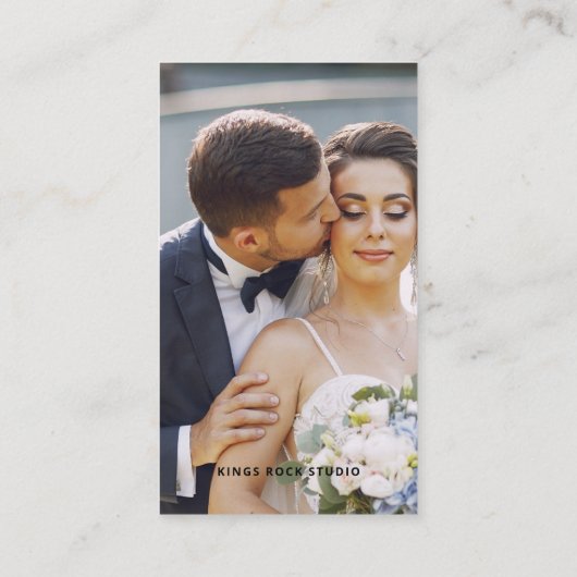 Fotografie Moderne Minimale Eenvoudige Foto Visitekaartje (Achterkant)