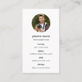 Fotografie Moderne Minimale Eenvoudige Foto Visitekaartje (Voorkant)