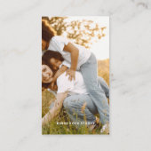 Fotografie Moderne Minimale Eenvoudige Foto Visitekaartje (Achterkant)