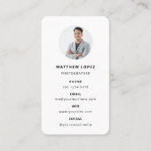 Fotografie Moderne Minimale Eenvoudige Foto Visitekaartje (Voorkant)