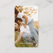 Fotografie Moderne Minimale Eenvoudige Foto Visitekaartje (Achterkant)