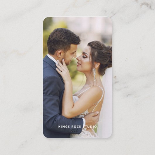 Fotografie Moderne Minimale Eenvoudige Foto Visitekaartje (Achterkant)