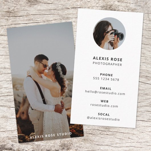 Fotografie Moderne Minimale Eenvoudige Foto Visitekaartje