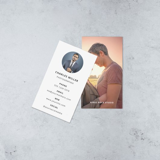 Fotografie Moderne Minimale Eenvoudige Foto Visitekaartje