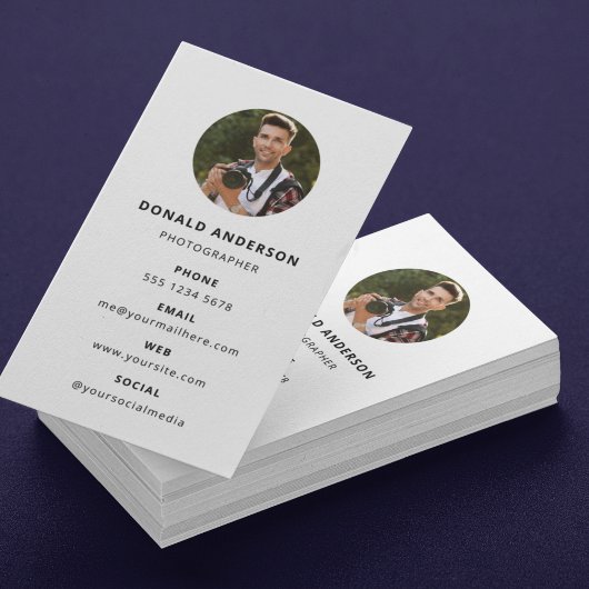 Fotografie Moderne Minimale Eenvoudige Foto Visitekaartje