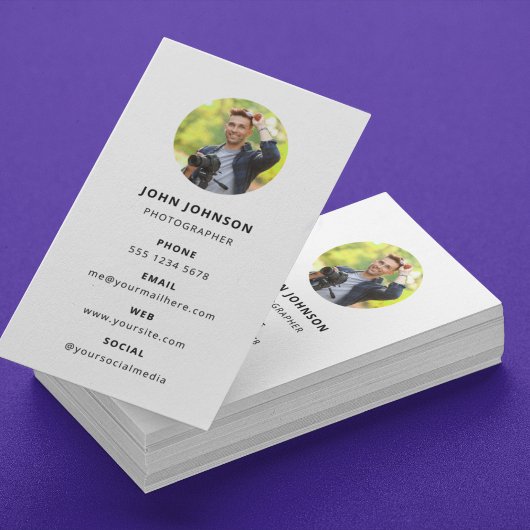 Fotografie Moderne Minimale Eenvoudige Foto Visitekaartje