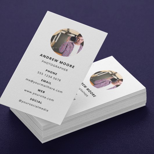 Fotografie Moderne Minimale Eenvoudige Foto Visitekaartje