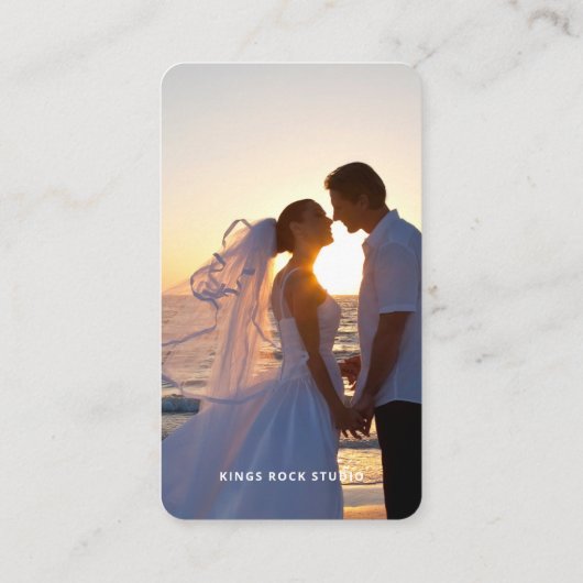 Fotografie Moderne Minimale Eenvoudige Foto Visitekaartje (Achterkant)