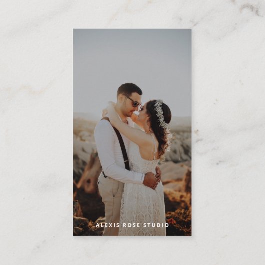 Fotografie Moderne Minimale Eenvoudige Foto Visitekaartje (Achterkant)