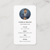 Fotografie Moderne Minimale Eenvoudige Foto Visitekaartje (Voorkant)