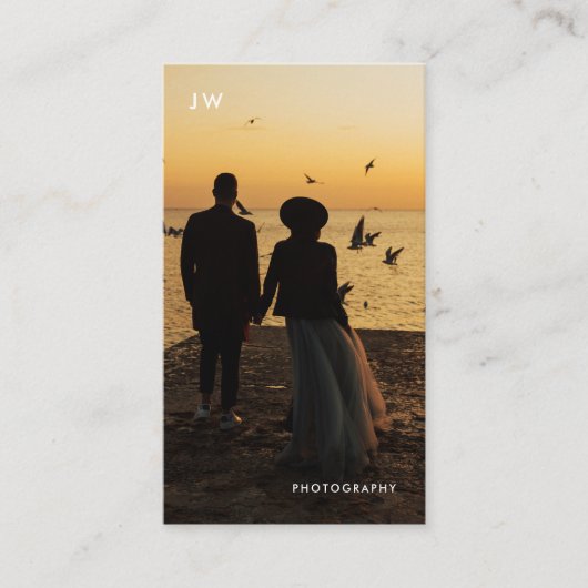 Fotografie Moderne Minimale QR-code Visitekaartje (Voorkant)