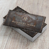 Fotografie  Monogram Rusty Metal Visitekaartje