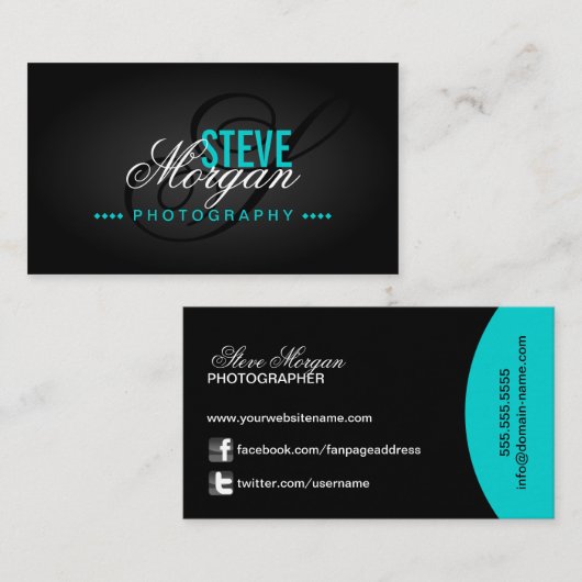 Fotografie Monogram Visitekaartje (Voorkant / Achterkant)