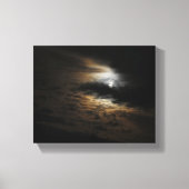Fotografie Moonlit Clouds Night Sky Canvas Afdruk (Voorkant)