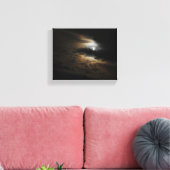 Fotografie Moonlit Clouds Night Sky Canvas Afdruk (Insitu (Woonkamer))