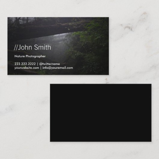 Fotografie Mythic Forest Fotografe Visitekaartje (Voorkant / Achterkant)