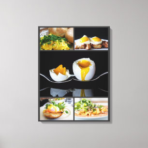 Fotografie ontbijteieren op verschillende manieren canvas afdruk
