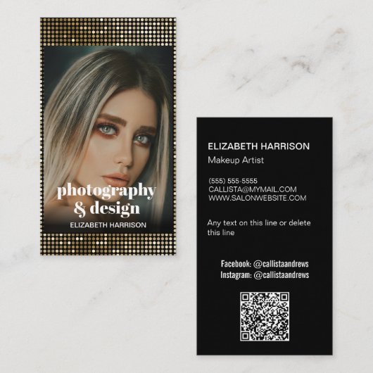 fotografie & ontwerp Foto QR Code Visitekaartje (Voorkant / Achterkant)