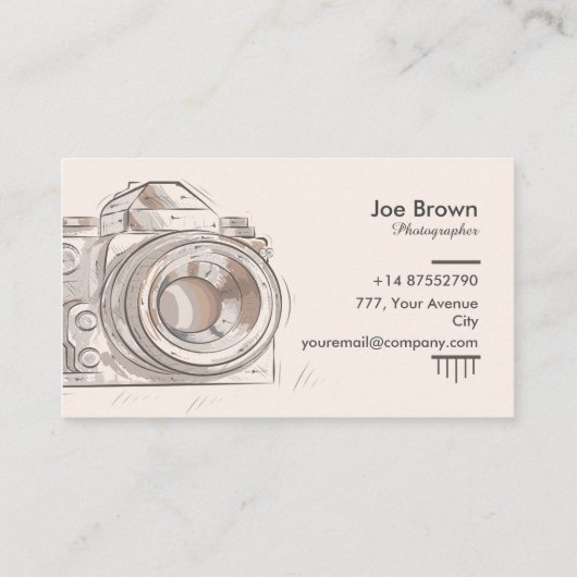 Fotografie  Origineel - Visitekaartje (Achterkant)