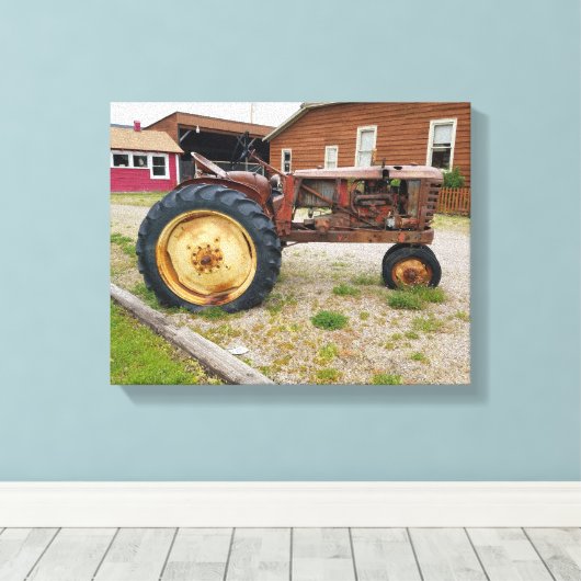 Fotografie oude Antiek Boerderij Rusty Canvas Afdruk (Insitu (Houten vloer))