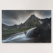 Fotografie over het watervallandschap legpuzzel (Horizontaal)