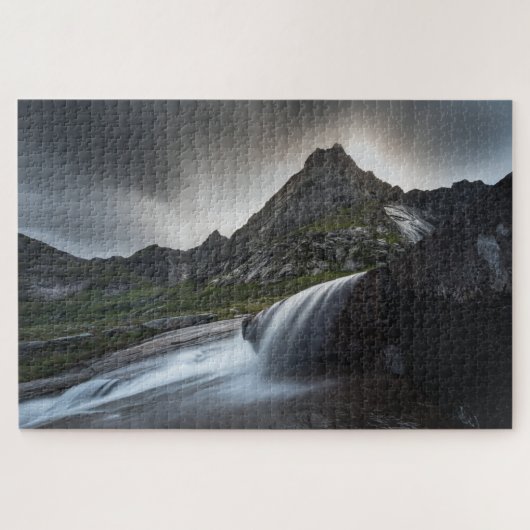 Fotografie over het watervallandschap legpuzzel (Horizontaal)