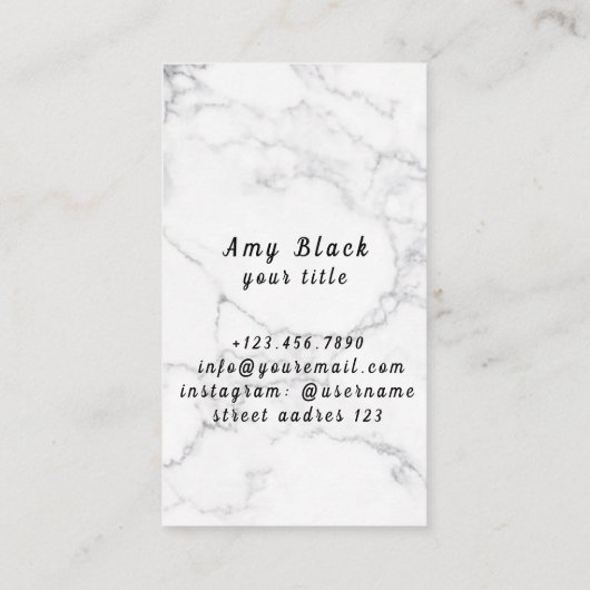 Fotografie over vrouwen visitekaartje (Achterkant)