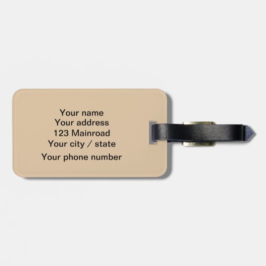 Fotografie over wilde dieren Afrika Safari Bagagelabel (Achterkant horizontaal)