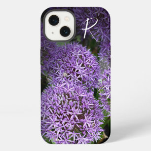 Fotografie Paarse Bloemen Monogram iPhone 13 Hoesje