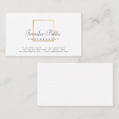Fotografie Plain Elegant Gold Look Fotograaf Visitekaartje (Voorkant / Achterkant)